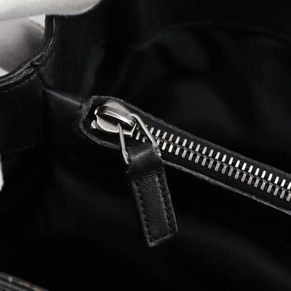 GUCCI GG Canvas Guccissima Tote Bag Leather Black Silver 161770 Auth bs19401 - Picture 10 of 16